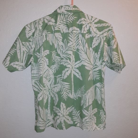 GAP green tropical button down shirt - Picture 3 of 3